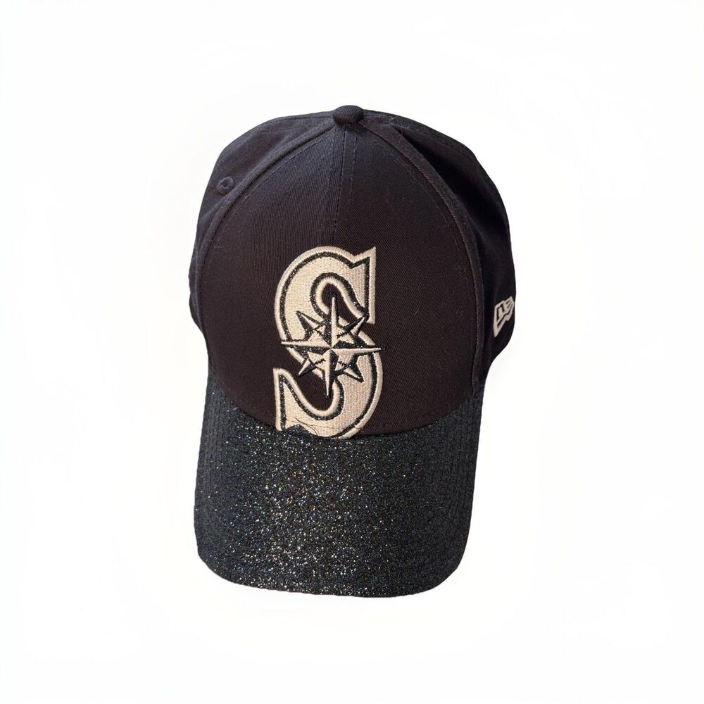 New Era SEATTLE MARINERS Blue Glitter Bill MLB BASEBALL HAT Youth/Kid/Child GIRL